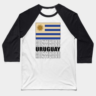 Flag of Uruguay Baseball T-Shirt